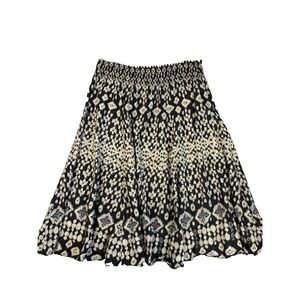 Style & Co Womens 1X Flowy Cotton Skirt Turquoise beaded Accents Western Cowgirl